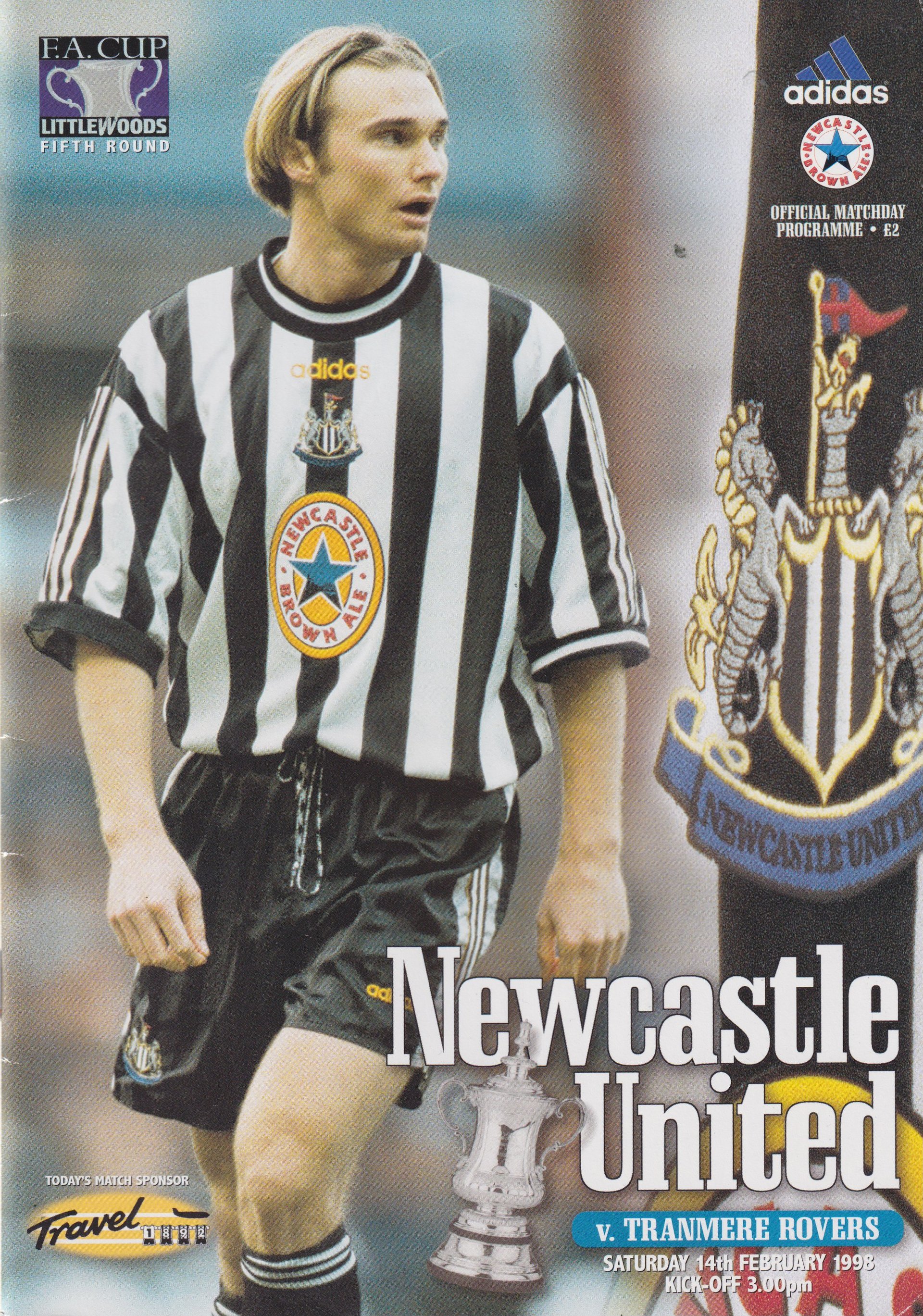 Newcastle United v Tranmere Rovers match programme